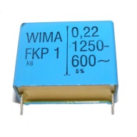 Kondenzátor FKP1 220nF 0,22uF 1250Vdc 600Vac WIMA
