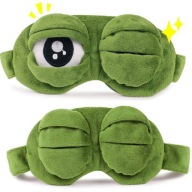 ŽABIA MASKA na oči pre Sleeping Frog Čelenka zelená