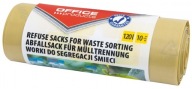 Silné žlté vrecia na odpadky, 120l, 10ks, na plast