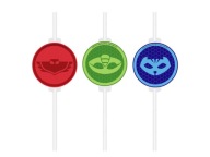 Slamky hadičky na pitie PJ Masks Birthday Party 4 ks.