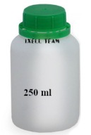 250 ml FĽAŠA so stupnicou, plniaci uzáver, 30 mm, tvrdá, CHEMICKÁ ODOLNÁ, HDPE 1127