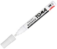 Popisovač olejový 2,5mm biely TOMA