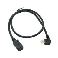Predlžovací kábel MiniUSB na Mini USB, PRAVÝ, 0,2 M