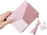 PEŇAŽENKA Ružová Biela Dámske Strapce Keychain Small