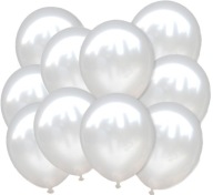 BIELY balóniky 30cm PEARL 10ks k narodeninám svadby