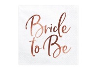 BRIDE TO BE BRIDE obrúsky, BIELE, 20 KS