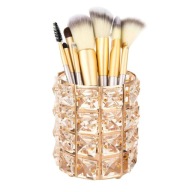 Elegantný organizér na MAKEUP štetce so zlatými kryštálmi