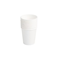 Papierové poháre na kávu, studené a teplé nápoje, biele, 250 ml, 100 ks