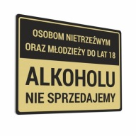 Nálepka - Nepredávame alkohol 15x20
