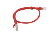 Patchcord U/UTP 5e Lanberg 0,5 m červený