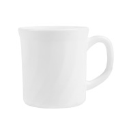 Hrnček s uškom, biely Arcopal Opal, žiaruvzdorné sklo, 280 ml