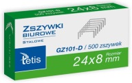 Kancelárske sponky 24/8 500 ks. Tetis GZ101-D