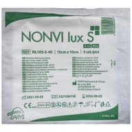 Sterilný obklad z netkanej textílie 40G 4W 10 cm x 10 cm NONVI lux 5 ks 1 blister