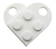 LEGO prívesok srdce pre páry biely 3176 originálny Valentín
