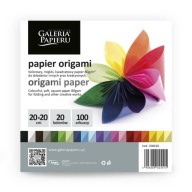 Origami papier rôzne farby 20 štvorcových 20x20 cm pre deti 100 listov