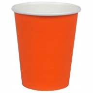 Jednorazové papierové kelímky na kávu a čaj ORANŽOVÝ ORANŽOVÝ 250ml 50ks