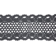 Bavlnená čipka K029 GRAPHITE 70mm / 1m