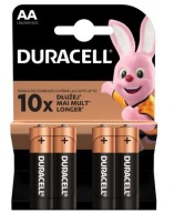 4x alkalické batérie DURACELL AA R6 LR06 4 kusy