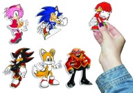 NÁLEPKY NÁLEPKY NA NOTEBOOKY 6 ks. VEĽKÝ - SONIC