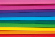 Happy Color súprava pokrčeného hodvábneho papiera Rainbow 10 farieb 50x200cm