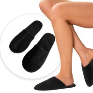 FLOPS DOMÁCE papuče PRE HOSTÍ, HOTELOVÉ KRYTÉ, 29 cm, ČIERNA - 1 PÁR