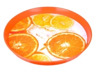 PODANÍK okrúhly PLASTOVÝ 35CM, ORANŽOVÝ