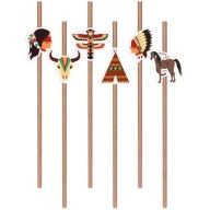 INDICKÉ remeselné slamky, indický totem WIGWAM x6