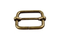 Koženkový regulátor 30 / 20 / 3 mm staré zlato 1 ks