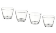 Sklenená nádoba s kužeľom na nalievanie sviečok, 100 ml, 4 ks