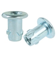 Zásuvka 10x M6 x 14 mm s golierom, tepaná nábytková vložka na drevo, nožičky