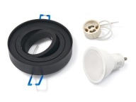 SET ČIERNE HALOGÉNOVÉ SVIETIDLÁ + LED 3W + GU10