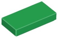 LEGO TILE 3069b 30070 DLAŽDICA 1x2 zelená NOVINKA (1g)