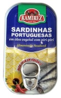 Pikantné sardinky v oleji Ramirez 125g