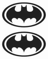 Nálepky na motorku BATMAN 20 cm 2 ks