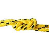Splietané polypropylénové námorné lano, žlté, 4mm, 2m