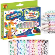 BAMBINO fixy s pečiatkami, 12 farieb, fixky