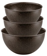 KUCHYNSKÉ MISKY SET PLASTOVÉ MISKY 3 ks BIO VEĽKÁ 1,5L 3L 6L Hnedá