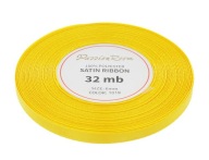 SATÉNOVÁ STUHA NA VEĽKONOČNÚ DEKORÁCIU 6MM 32MB ŽLTÁ