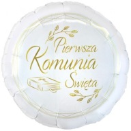 Fóliový balónik z bieleho zlata Biblia na prvé sväté prijímanie 45 cm