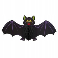 VEĽKÉ HALLOWEENSKÉ OZDOBKY NA ZAVIESENIE NETOPIERA ROZETOVÉ OZDOBKY 60cm