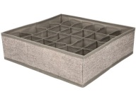Textilný ORGANIZÁTOR na kravaty na ponožky 33x31x9,5 cm - do ZÁSUVKY
