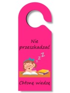 Ružový prívesok na kľučku dverí Nerušiť
