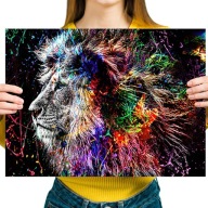 DIAMANTOVÁ VÝŠIVKA Diamantová maľba Diamantová mozaika 5d pre deti Lion