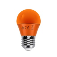 Dekoratívna LED žiarovka E27 na 230V G45 4W oranžová