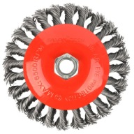 DRÔTENÁ KEFA 125 mm M14 SKÚTENÝ DRÔT BOČNE OBALENÝ DISK OCEL
