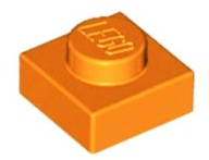 LEGO TANIER 1X1 ORANŽOVÝ Č. 3024 PRE 3 KS