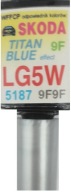 SKODA LG5W 5187 TITAN BLUE LAR ŠKRABANÝ DOTYK