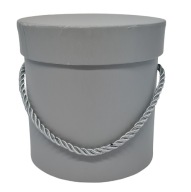 Debnička na kvety, krabička na kvety, priemer 12 cm, svetlošedá