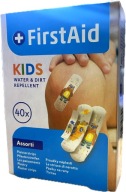 Náplasti pre deti FirstAid kids vodeodolné 40 kusov