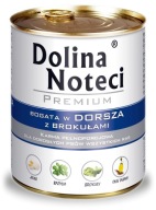 DOLINA NOTECI Krmivo pre psov Treska Brokolica konzerva 800g